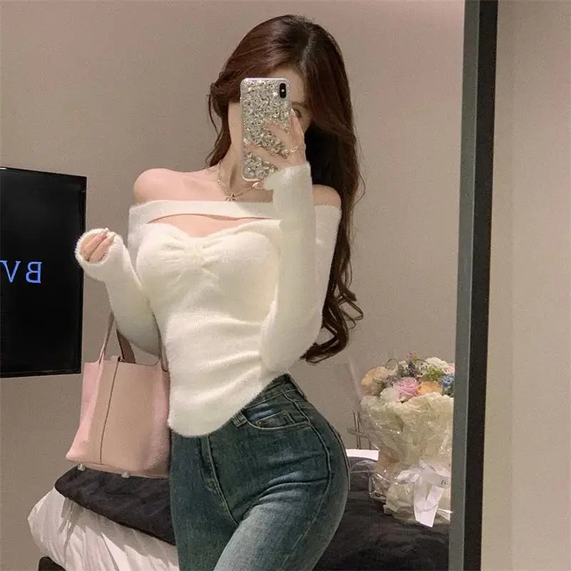 Y2K Crop Knit Sweater